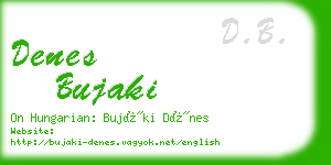 denes bujaki business card